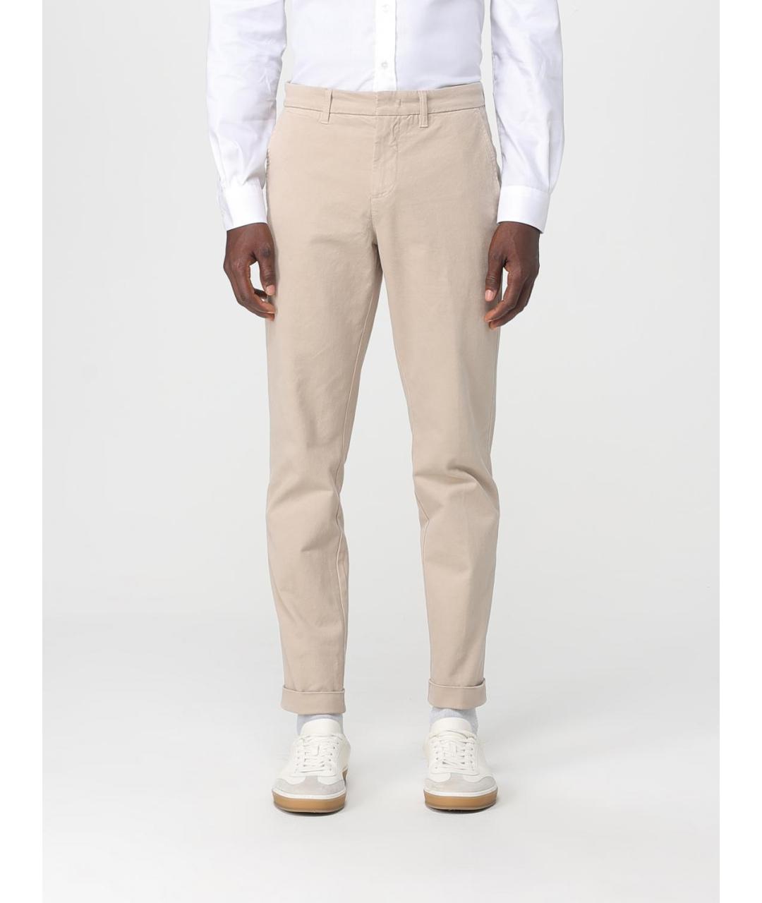FAY Бежевые хлопковые брюки чинос, фото 4