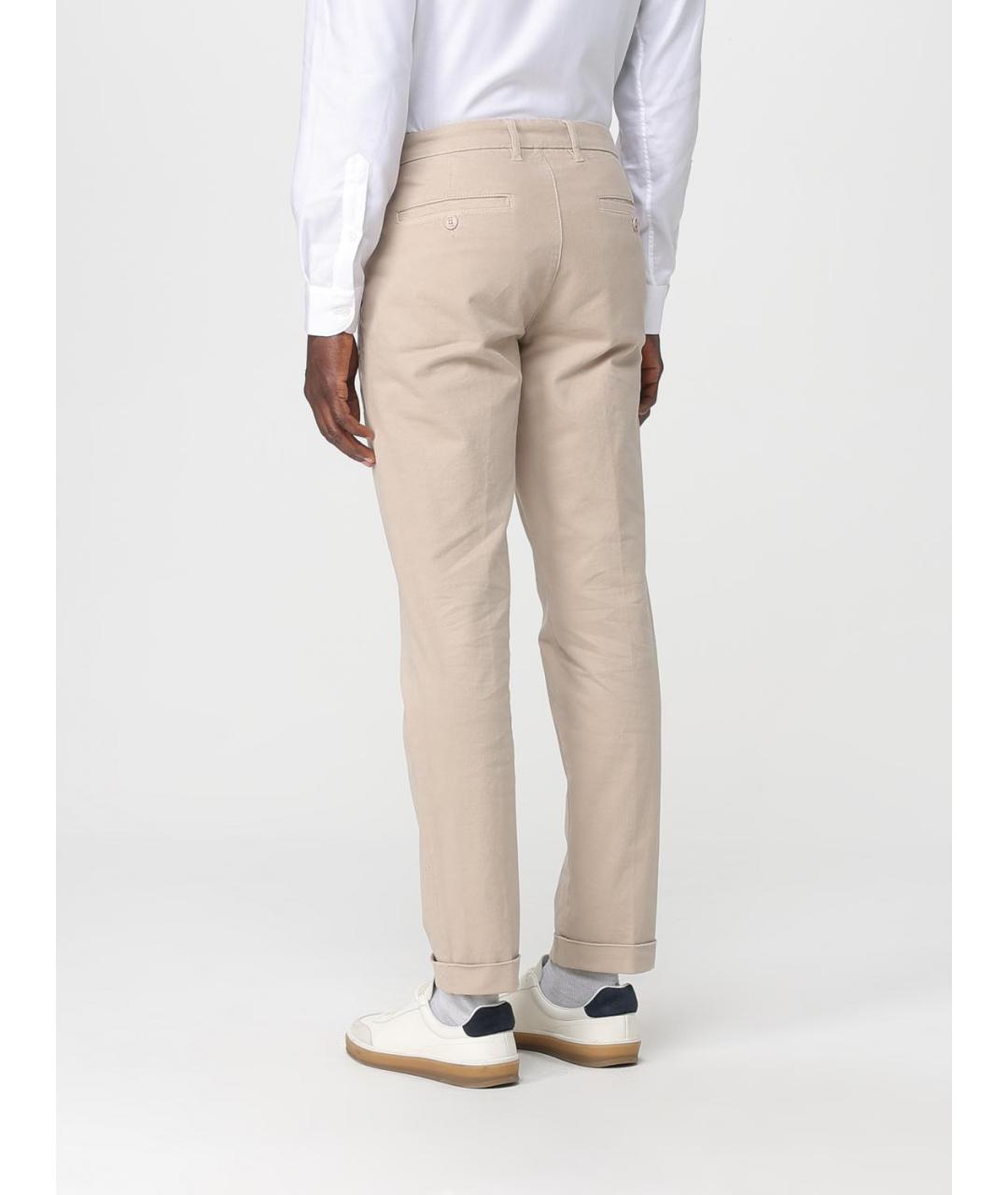 FAY Бежевые хлопковые брюки чинос, фото 2