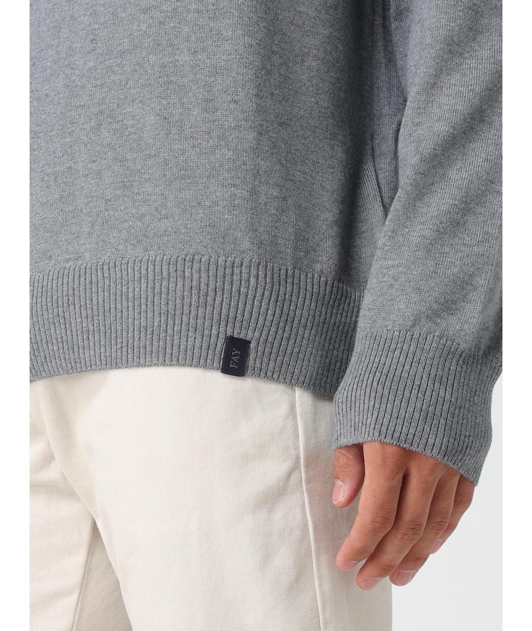 FAY Серый шерстяной джемпер / свитер, фото 3