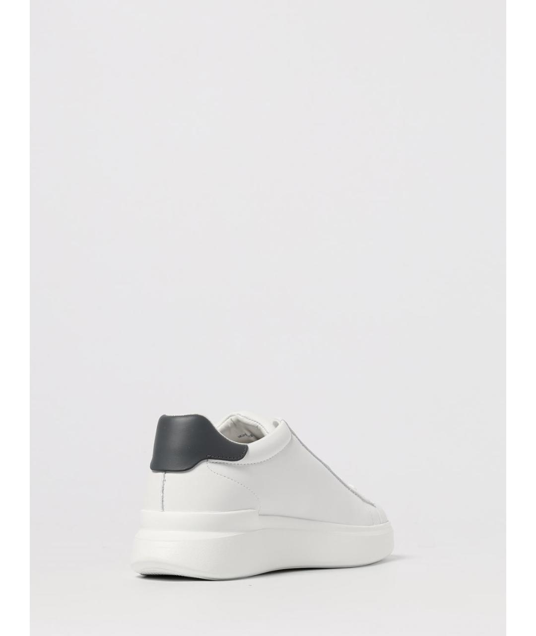 HOGAN Белые кожаные низкие кроссовки / кеды, фото 3