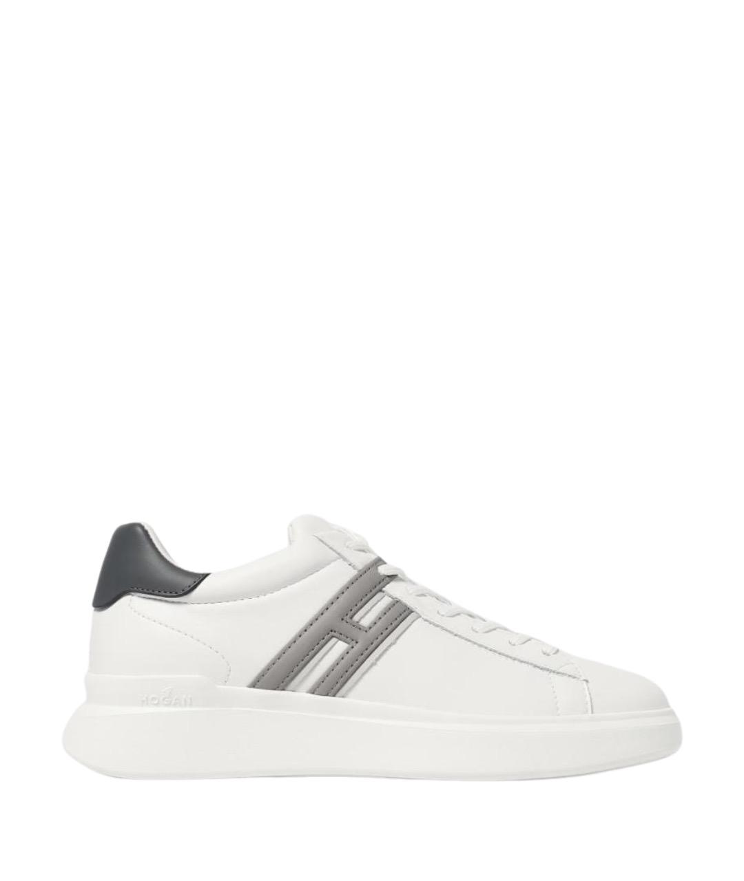 HOGAN Белые кожаные низкие кроссовки / кеды, фото 1