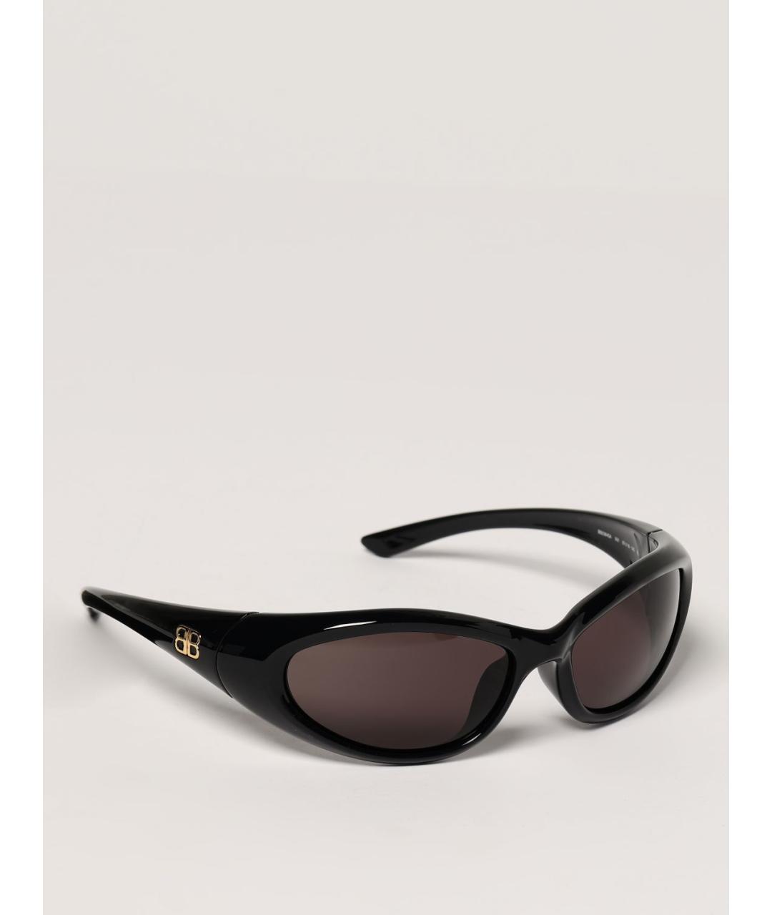 BALENCIAGA Черные пластиковые солнцезащитные очки, фото 5