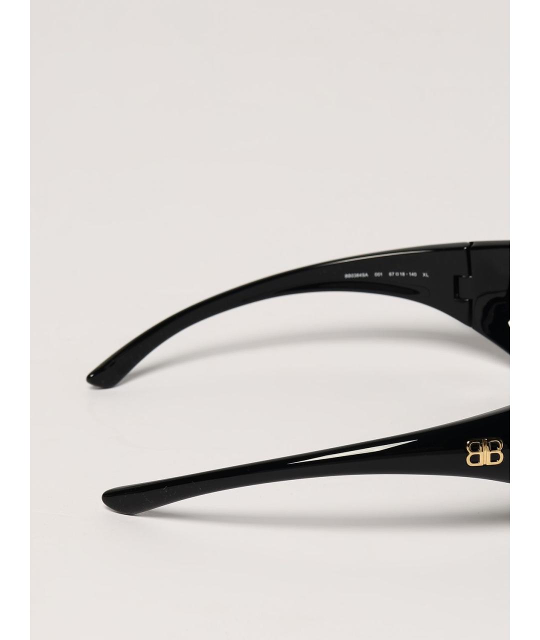 BALENCIAGA Черные пластиковые солнцезащитные очки, фото 3