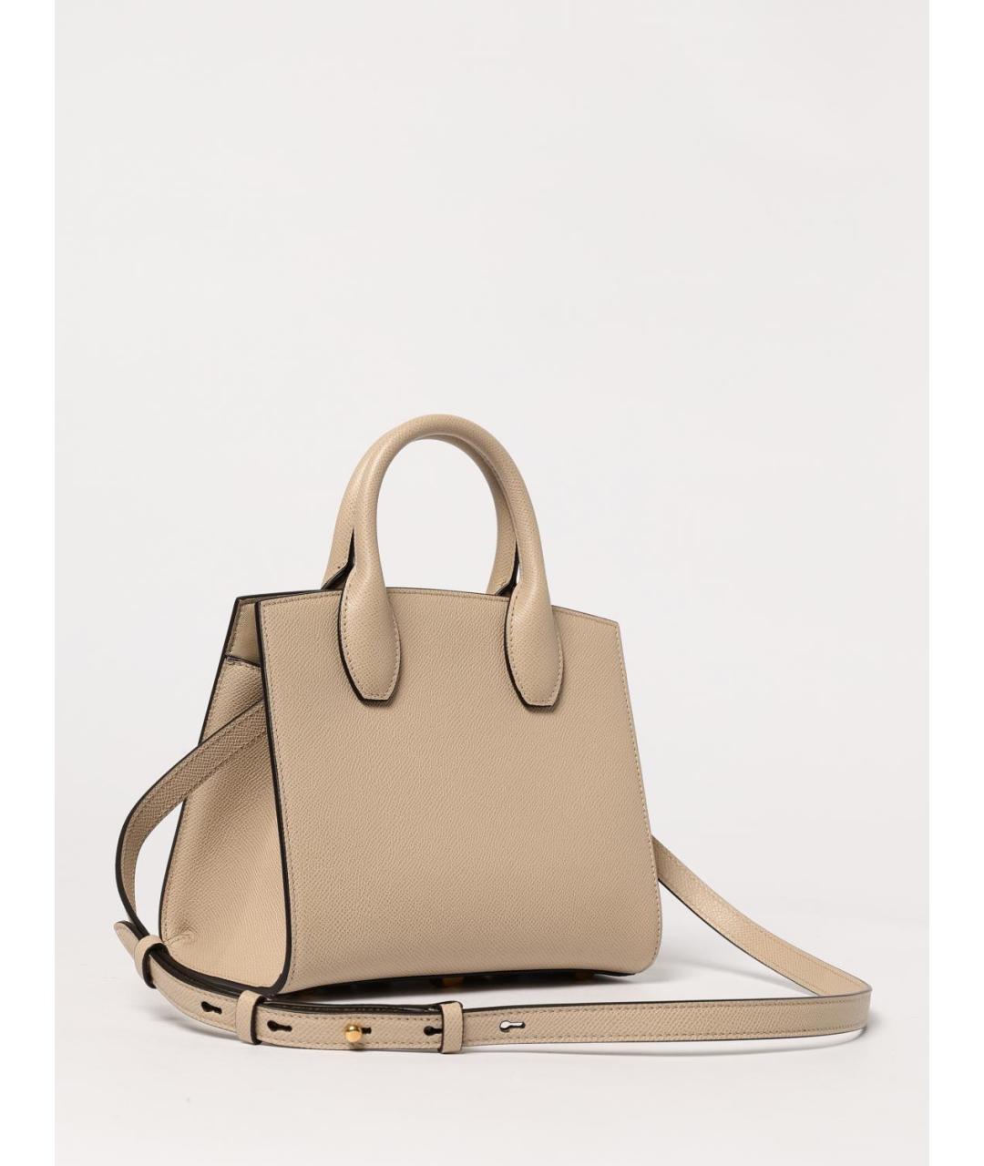 FERRAGAMO Бежевая кожаная сумка тоут, фото 3