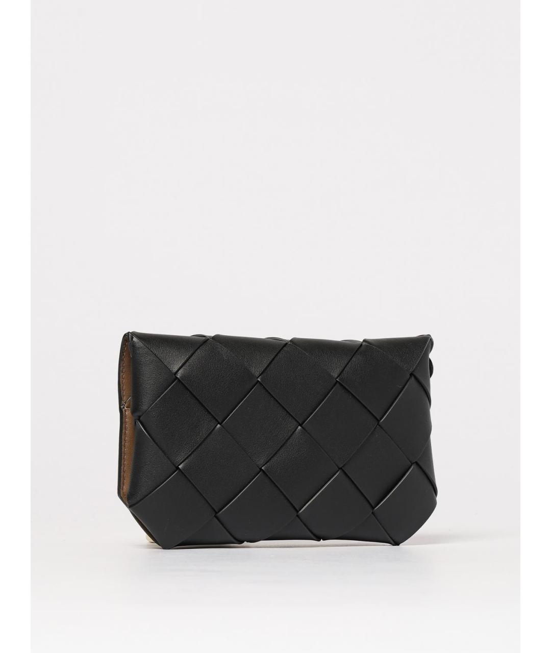 BOTTEGA VENETA Черный кожаный кошелек, фото 3