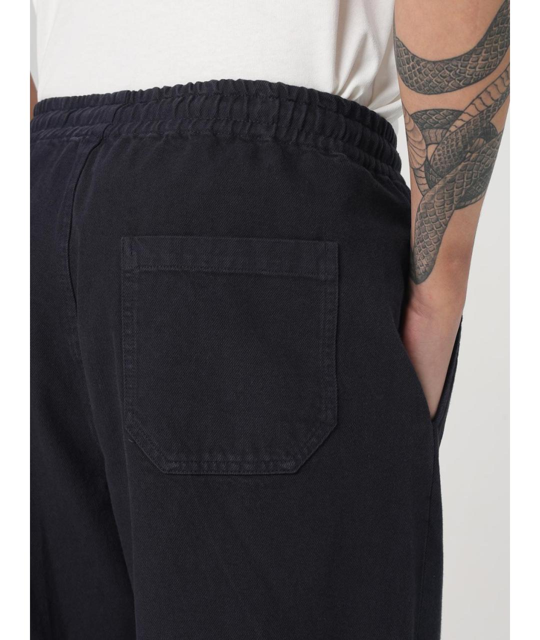 A.P.C. Темно-синие хлопковые повседневные брюки, фото 3