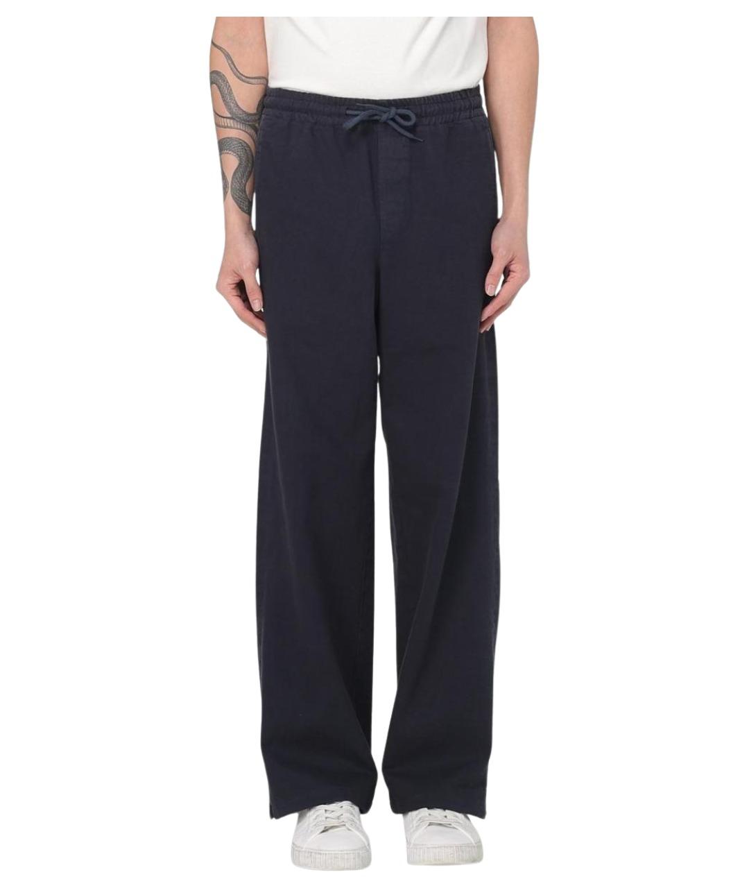 A.P.C. Темно-синие хлопковые повседневные брюки, фото 1