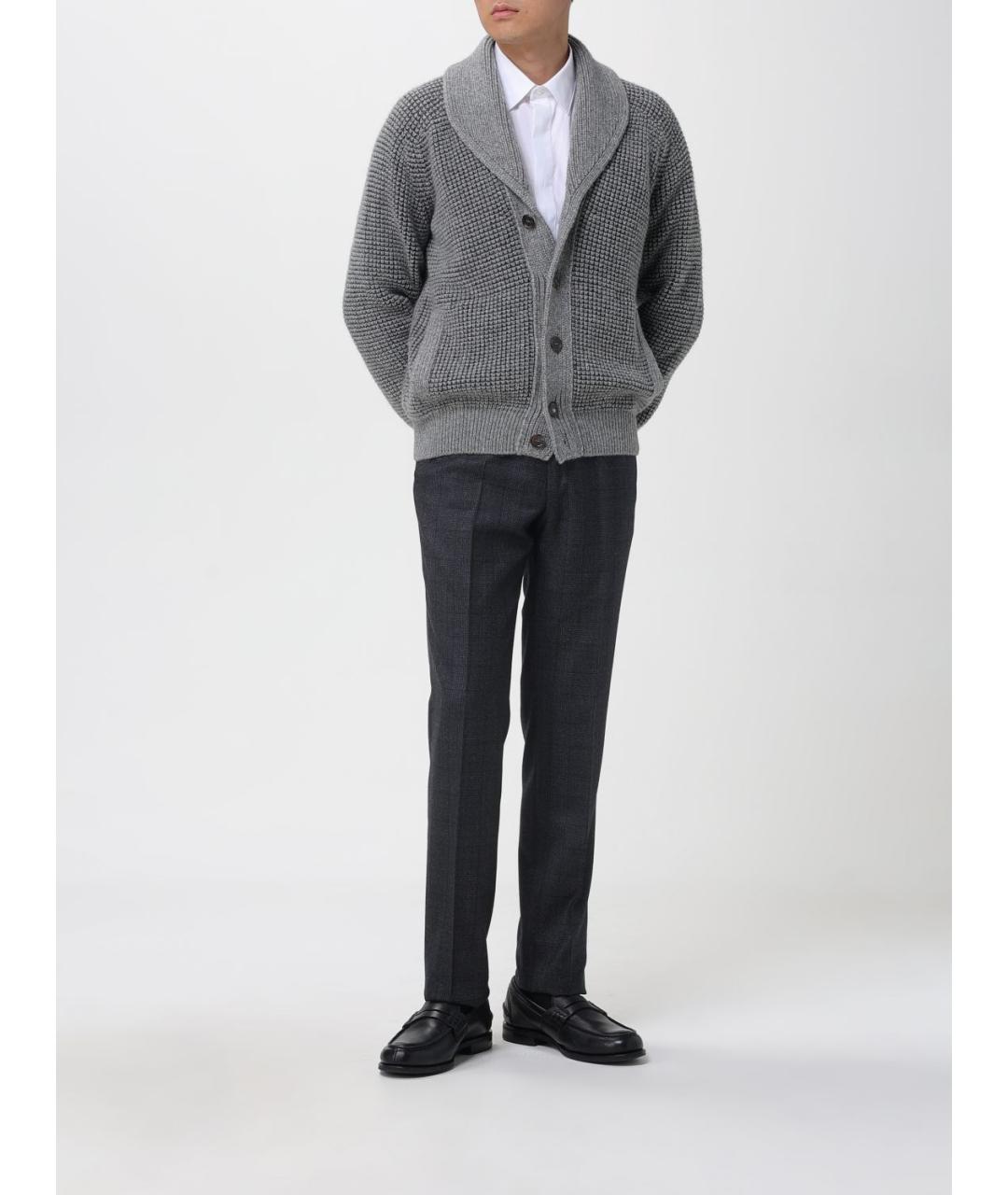 ZEGNA Серый кашемировый кардиган, фото 2