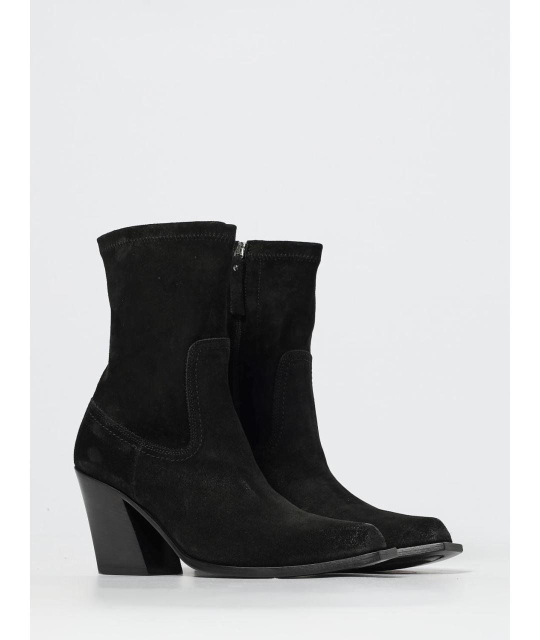 VIC MATIE Черные кожаные ботильоны, фото 2