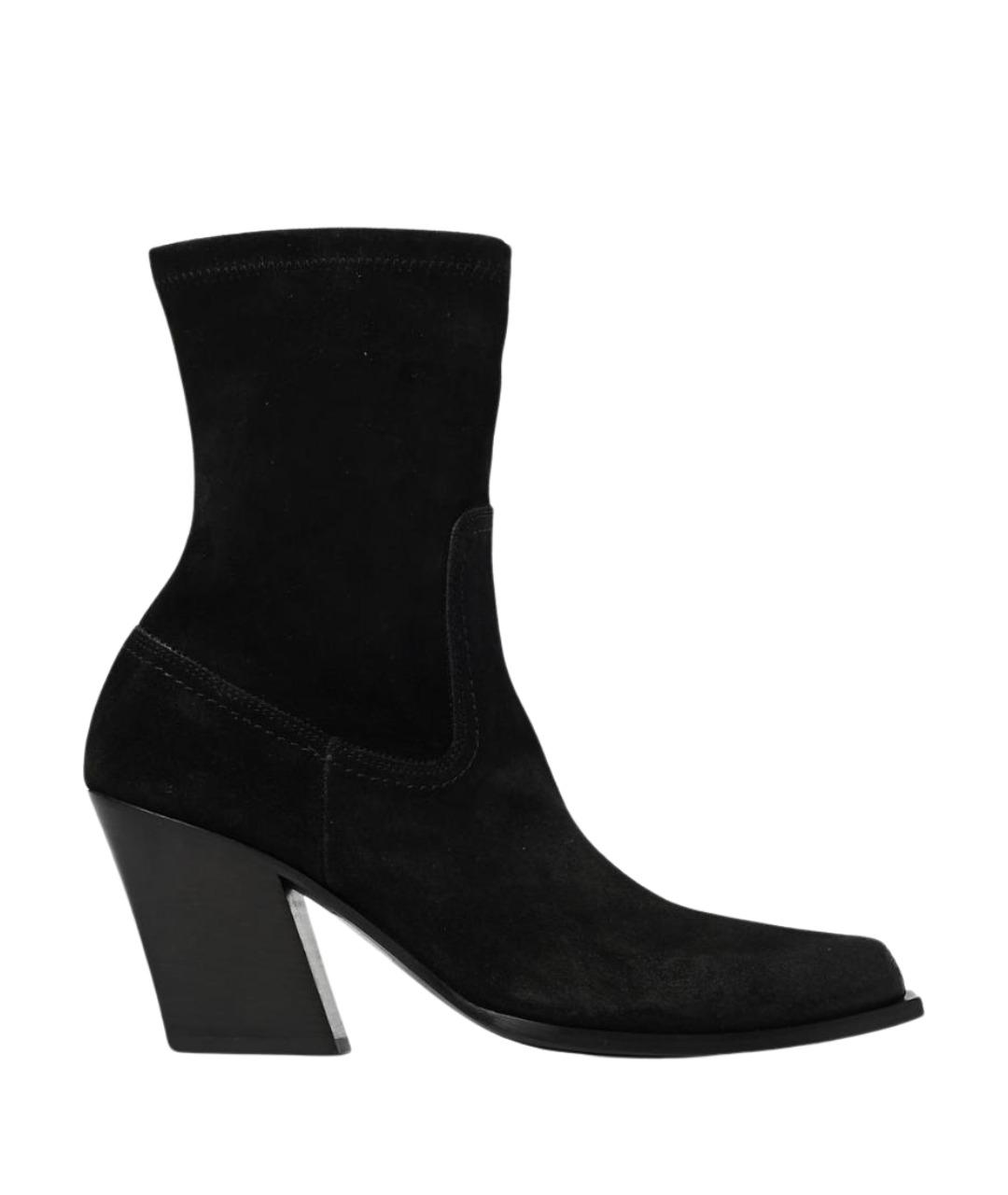 VIC MATIE Черные кожаные ботильоны, фото 1