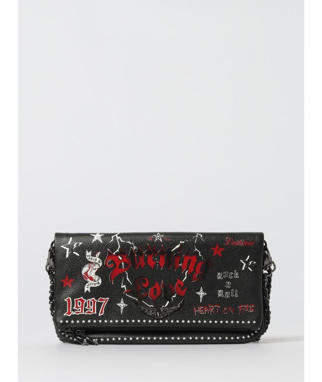 ZADIG & VOLTAIRE Черная кожаная сумка через плечо, фото 4