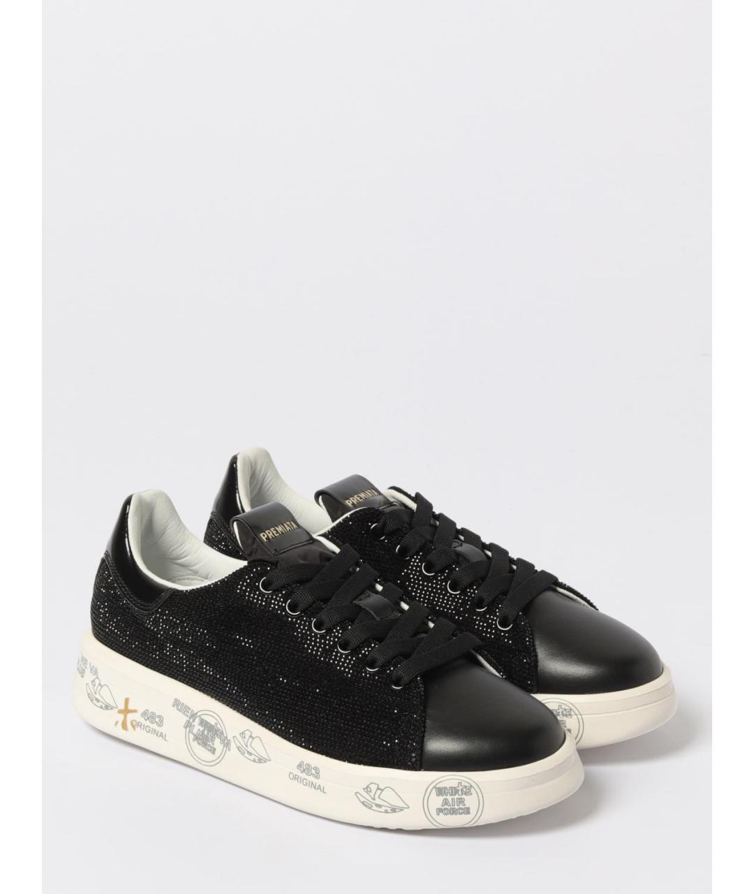 PREMIATA Черные кожаные кроссовки, фото 2
