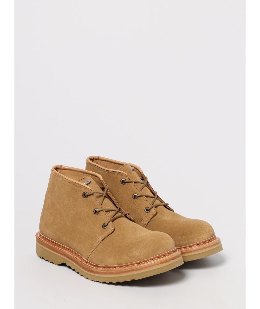 OUR LEGACY Бежевые замшевые высокие ботинки, фото 2