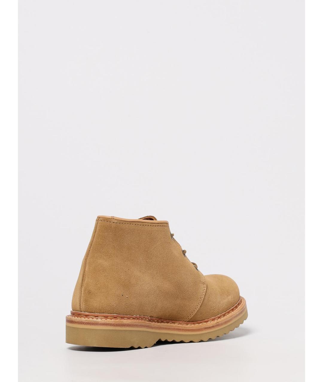 OUR LEGACY Бежевые замшевые высокие ботинки, фото 3