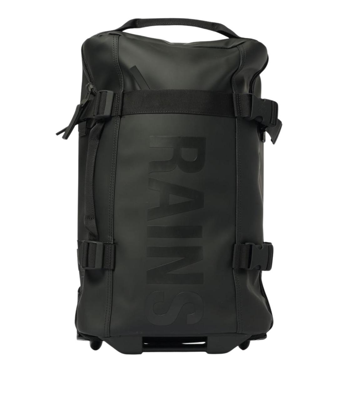 RAINS Черный синтетический чемодан, фото 1