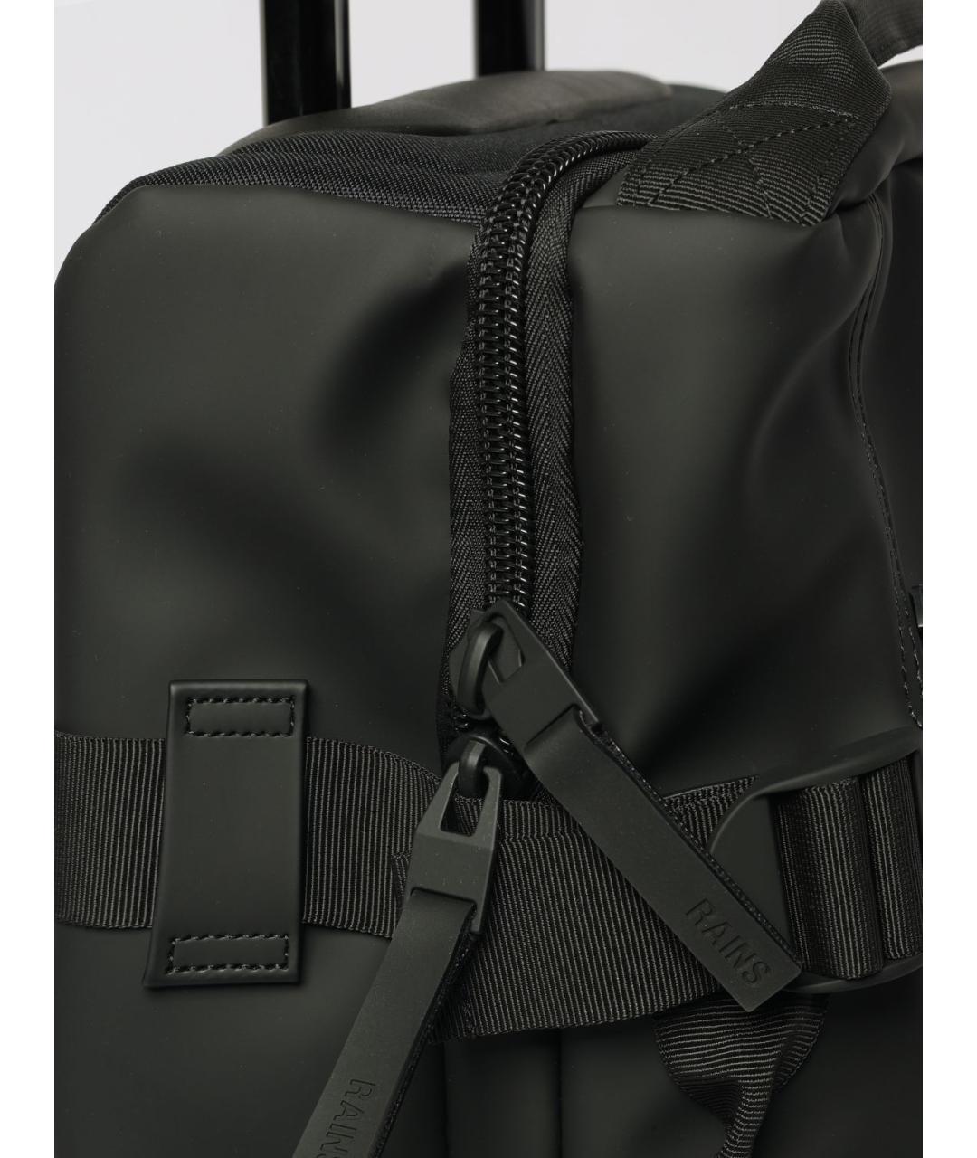 RAINS Черный синтетический чемодан, фото 3