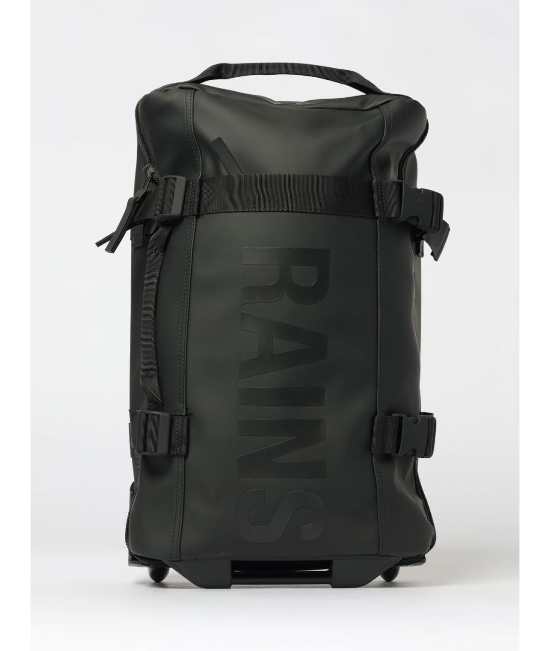 RAINS Черный синтетический чемодан, фото 5