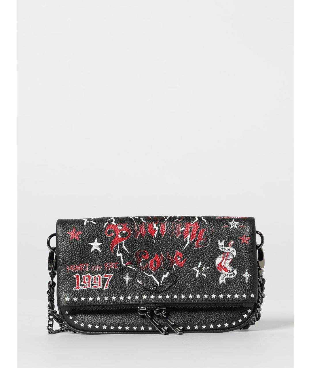 ZADIG & VOLTAIRE Черная кожаная сумка через плечо, фото 4