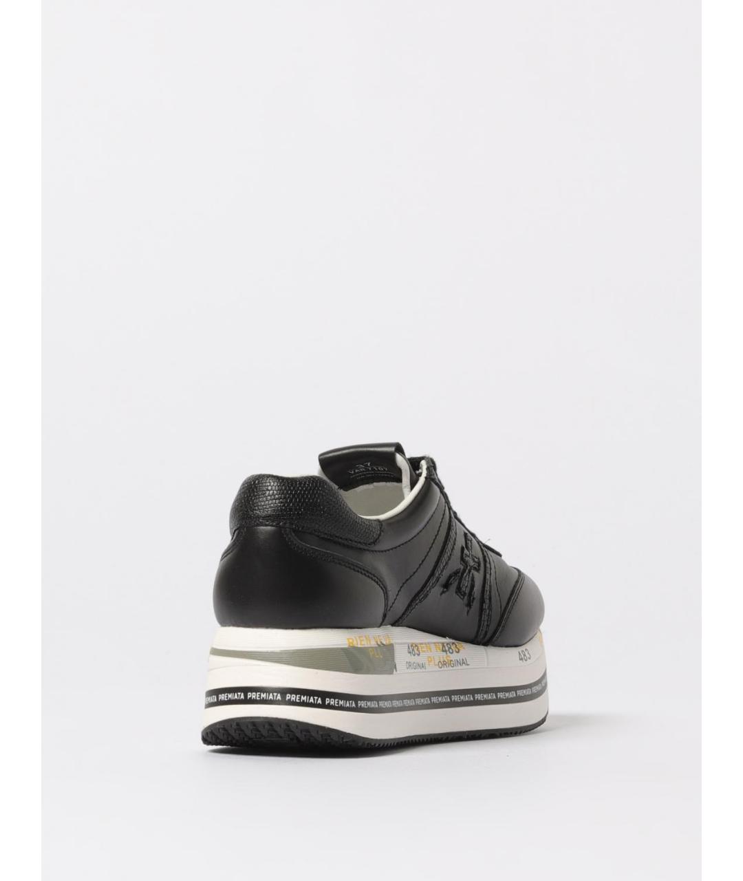 PREMIATA Черные кожаные кроссовки, фото 3
