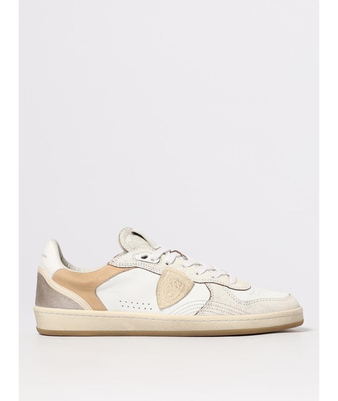 PHILIPPE MODEL Бежевые кожаные кеды, фото 4