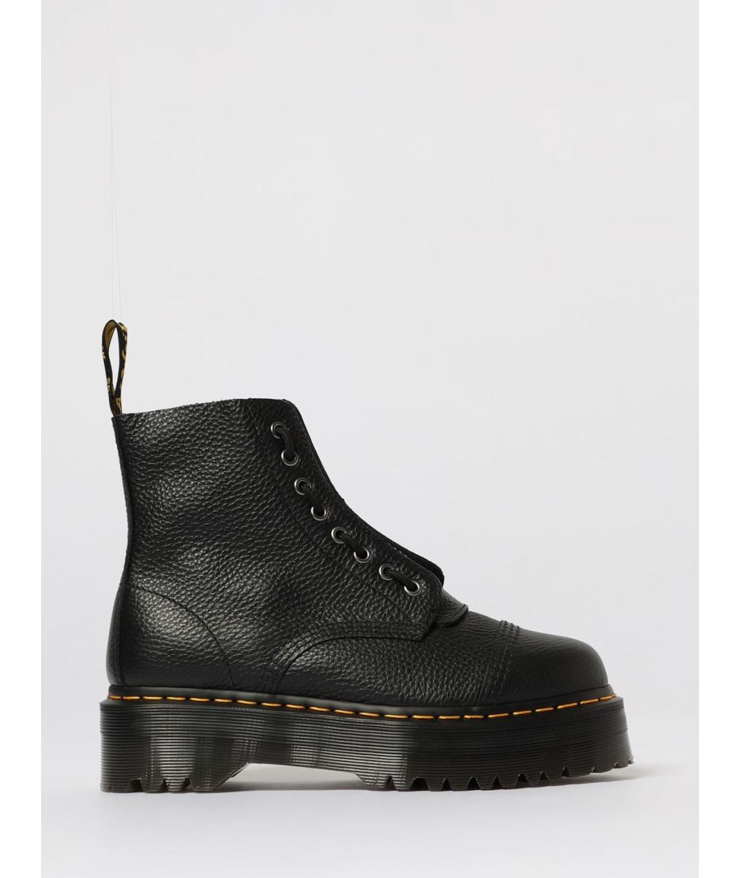 DR. MARTENS Черные кожаные ботинки, фото 5