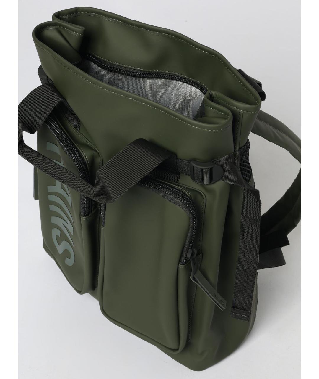 RAINS Зеленый рюкзак, фото 4