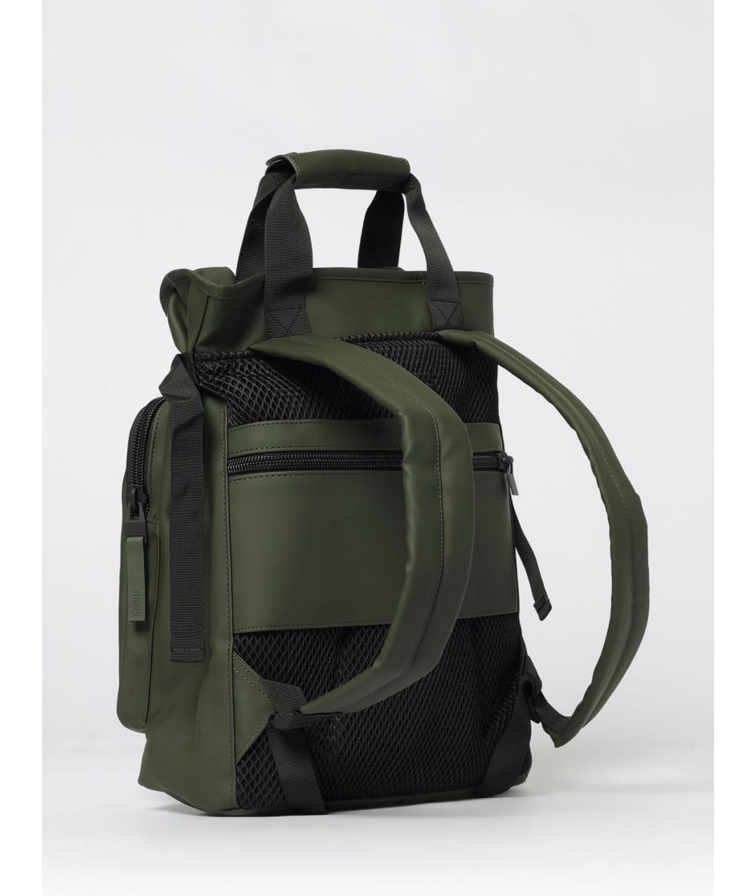 RAINS Зеленый рюкзак, фото 2