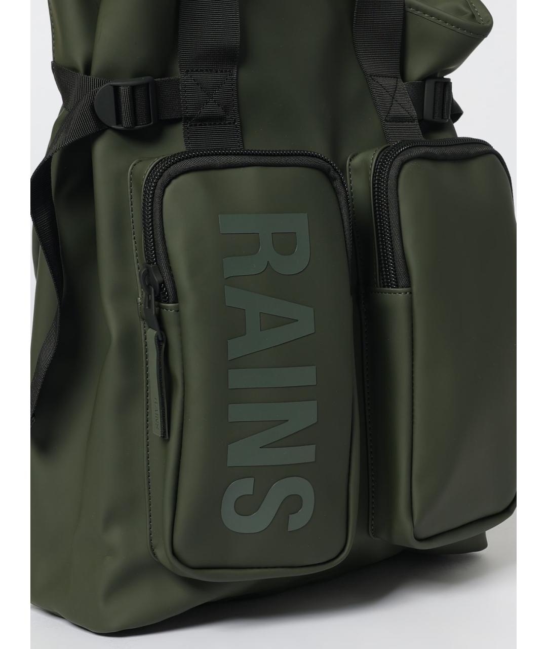 RAINS Зеленый рюкзак, фото 3