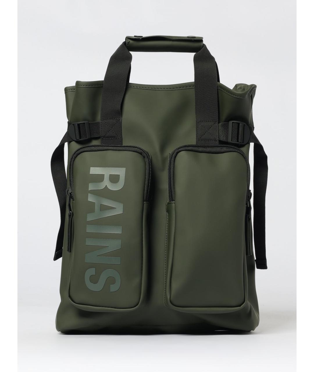 RAINS Зеленый рюкзак, фото 5