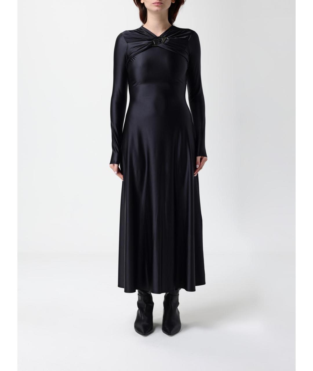 DIESEL Черное полиамидовое повседневное платье, фото 4