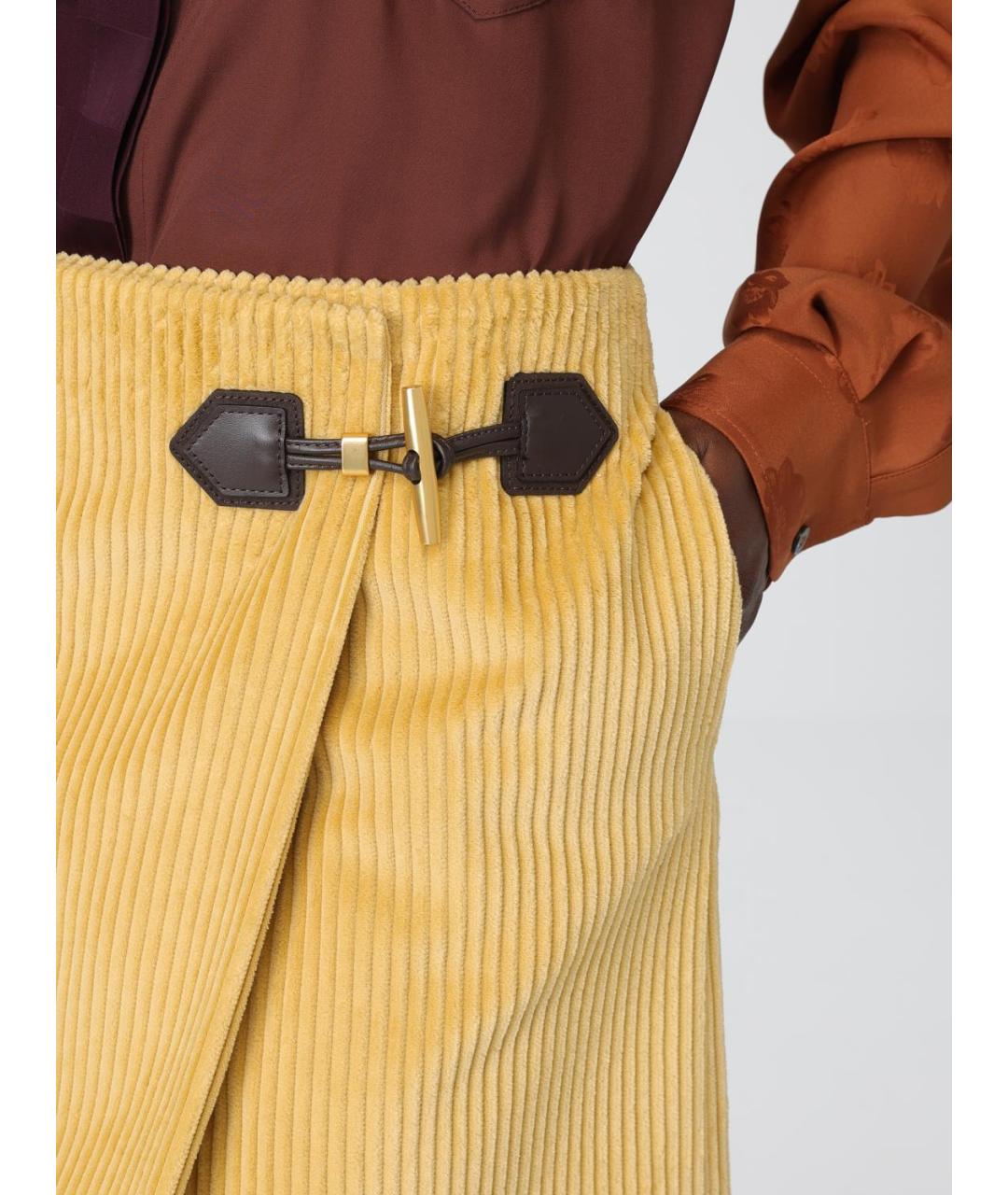 MOSCHINO Желтая юбка мини, фото 5