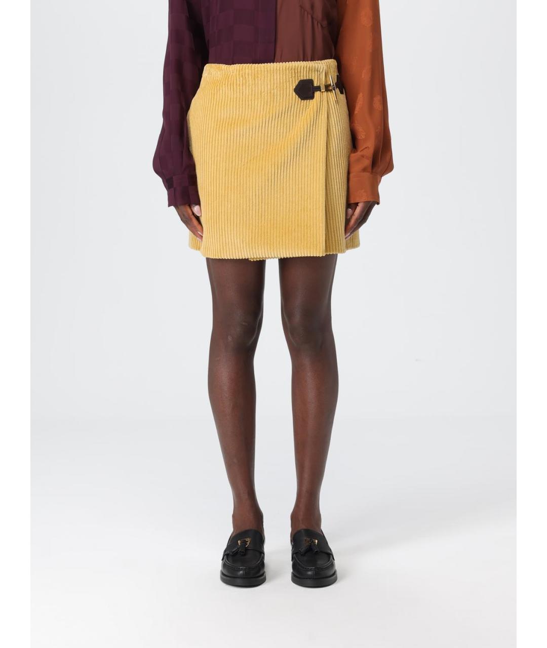MOSCHINO Желтая юбка мини, фото 6
