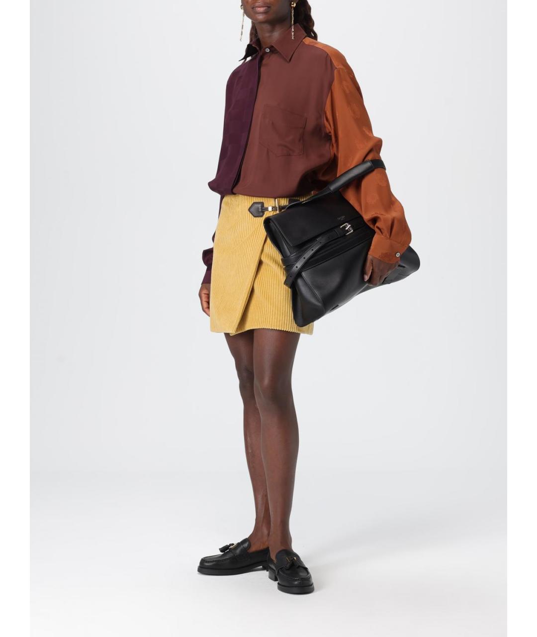 MOSCHINO Желтая юбка мини, фото 2