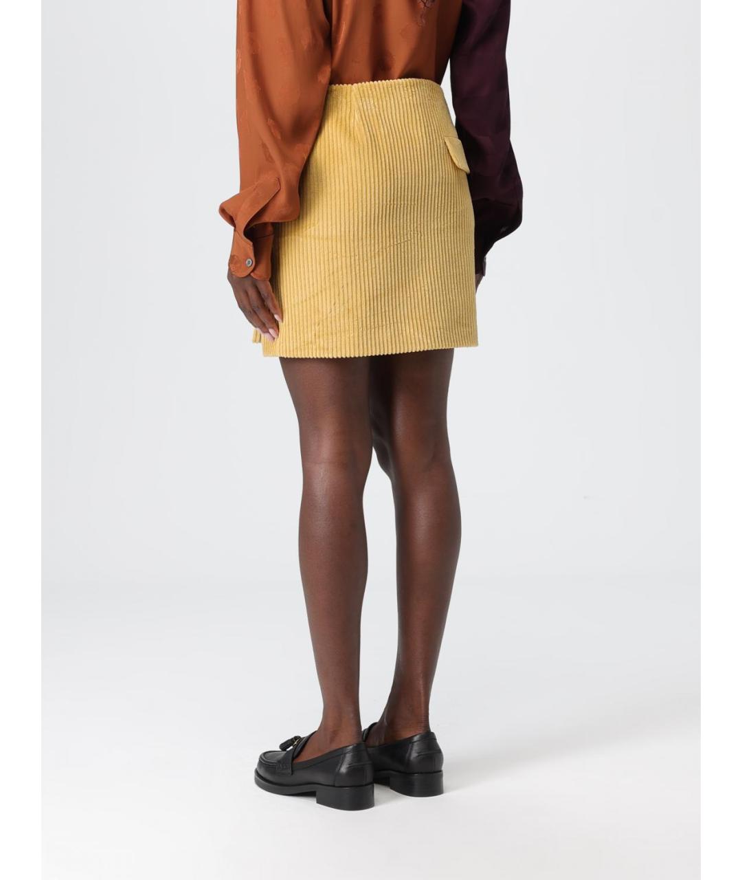 MOSCHINO Желтая юбка мини, фото 3