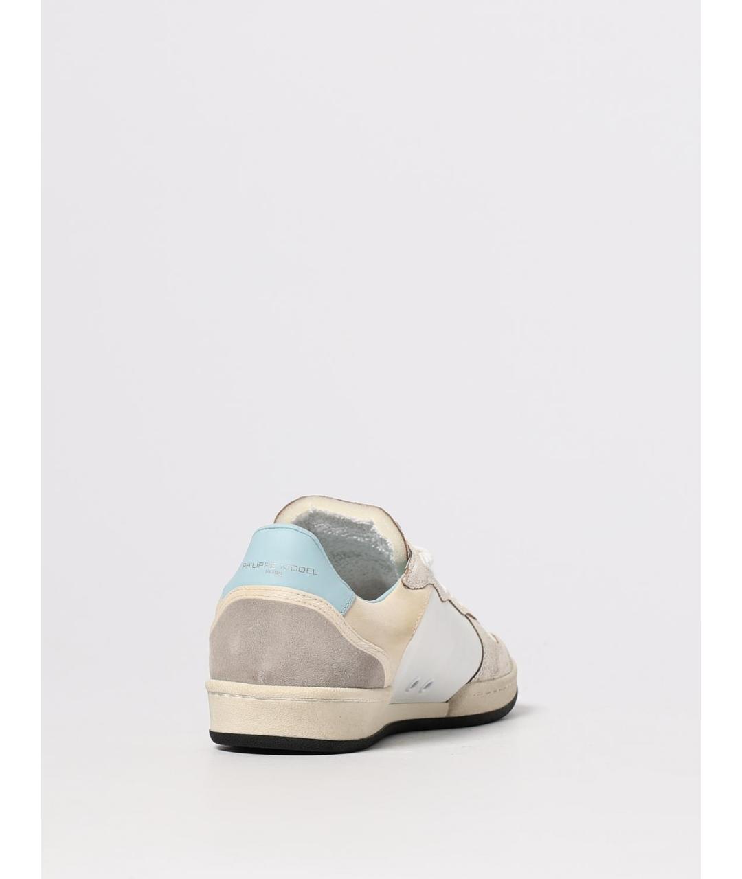PHILIPPE MODEL Белые кожаные кеды, фото 3