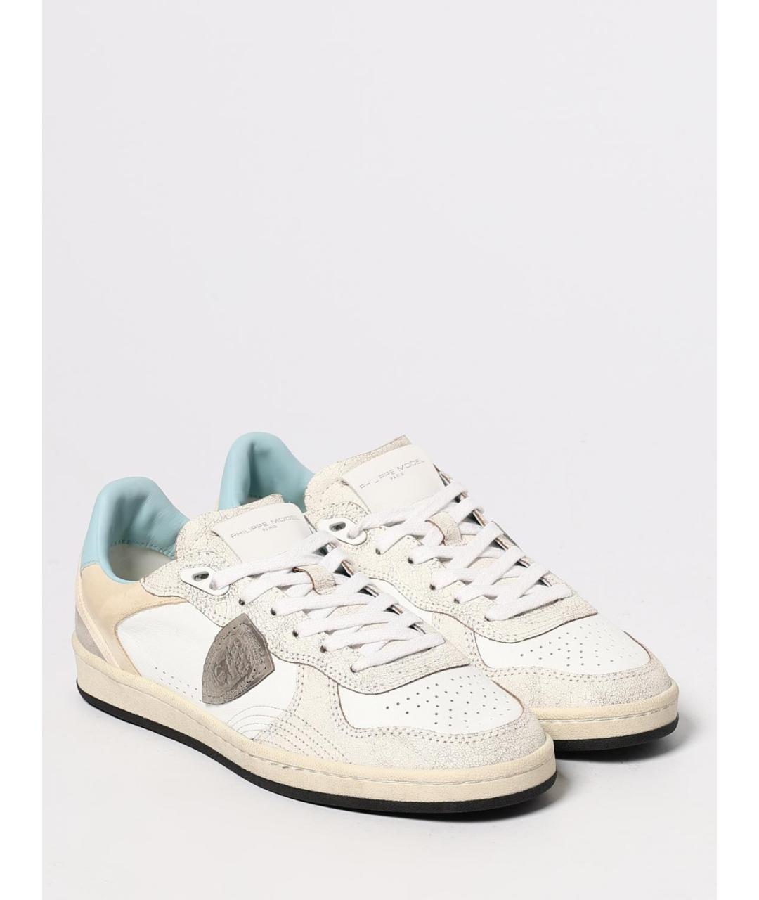 PHILIPPE MODEL Белые кожаные кеды, фото 2