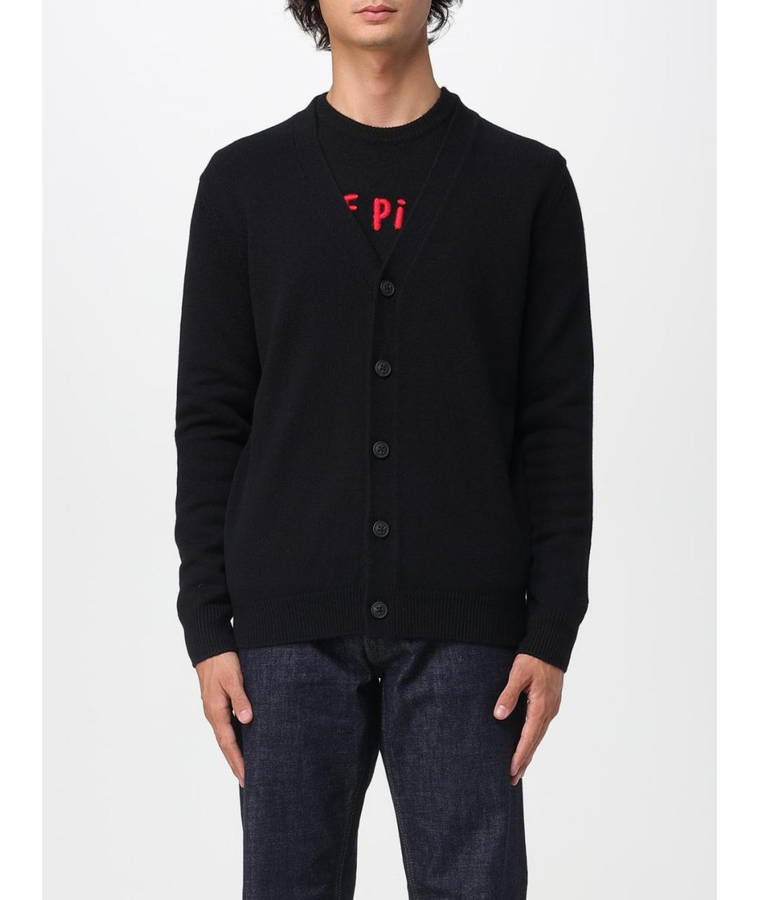 MC2 SAINT BARTH Черный шерстяной кардиган, фото 5