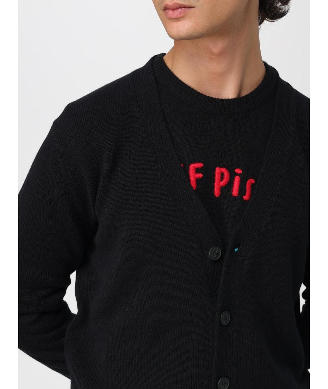 MC2 SAINT BARTH Черный шерстяной кардиган, фото 4