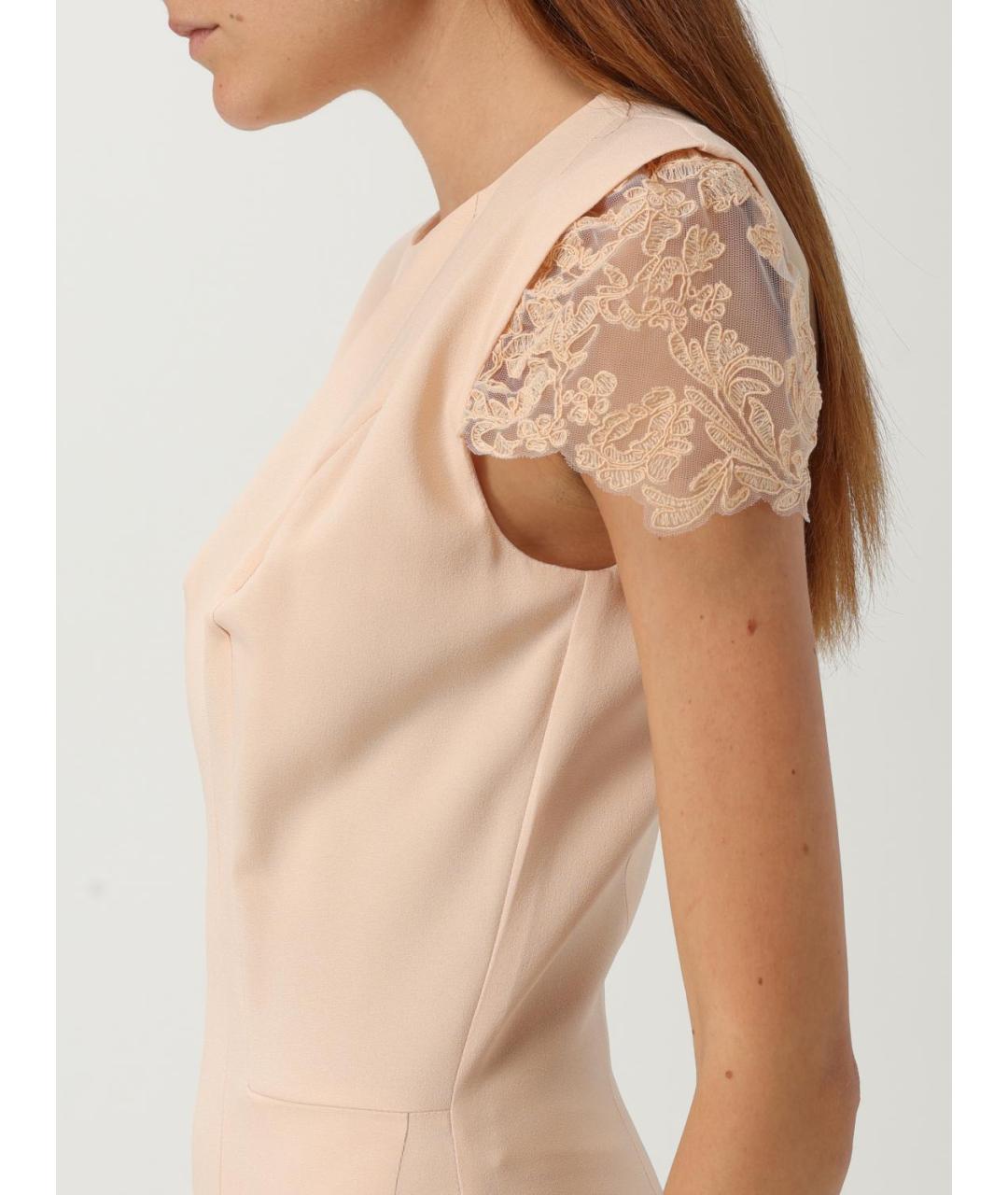 ERMANNO SCERVINO Бежевое вискозное повседневное платье, фото 4