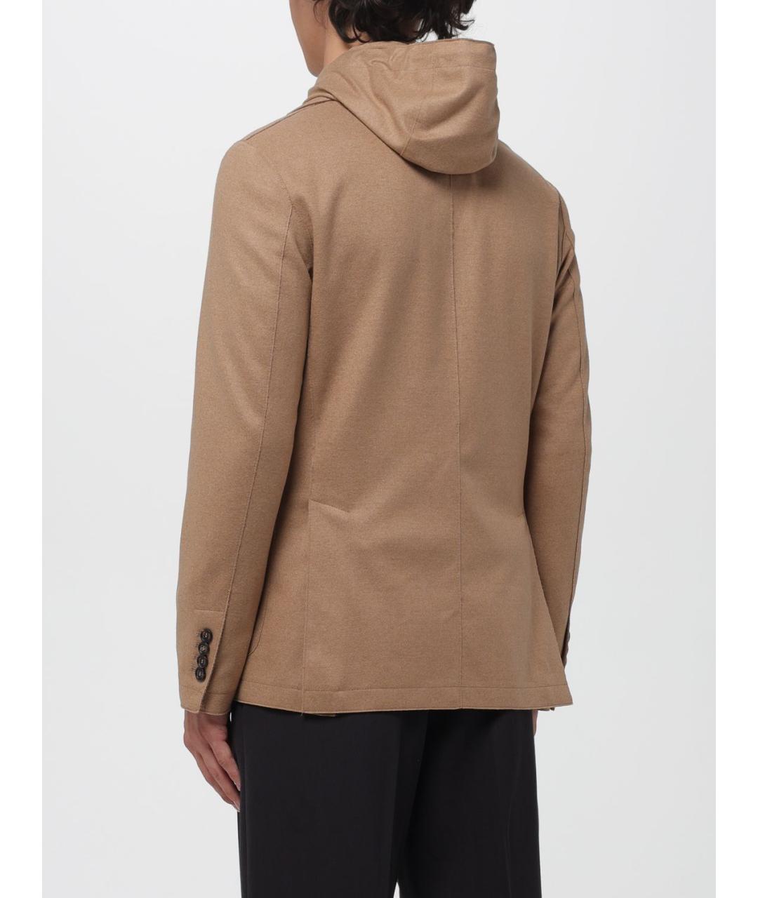 ELEVENTY Бежевый шерстяной пиджак, фото 2