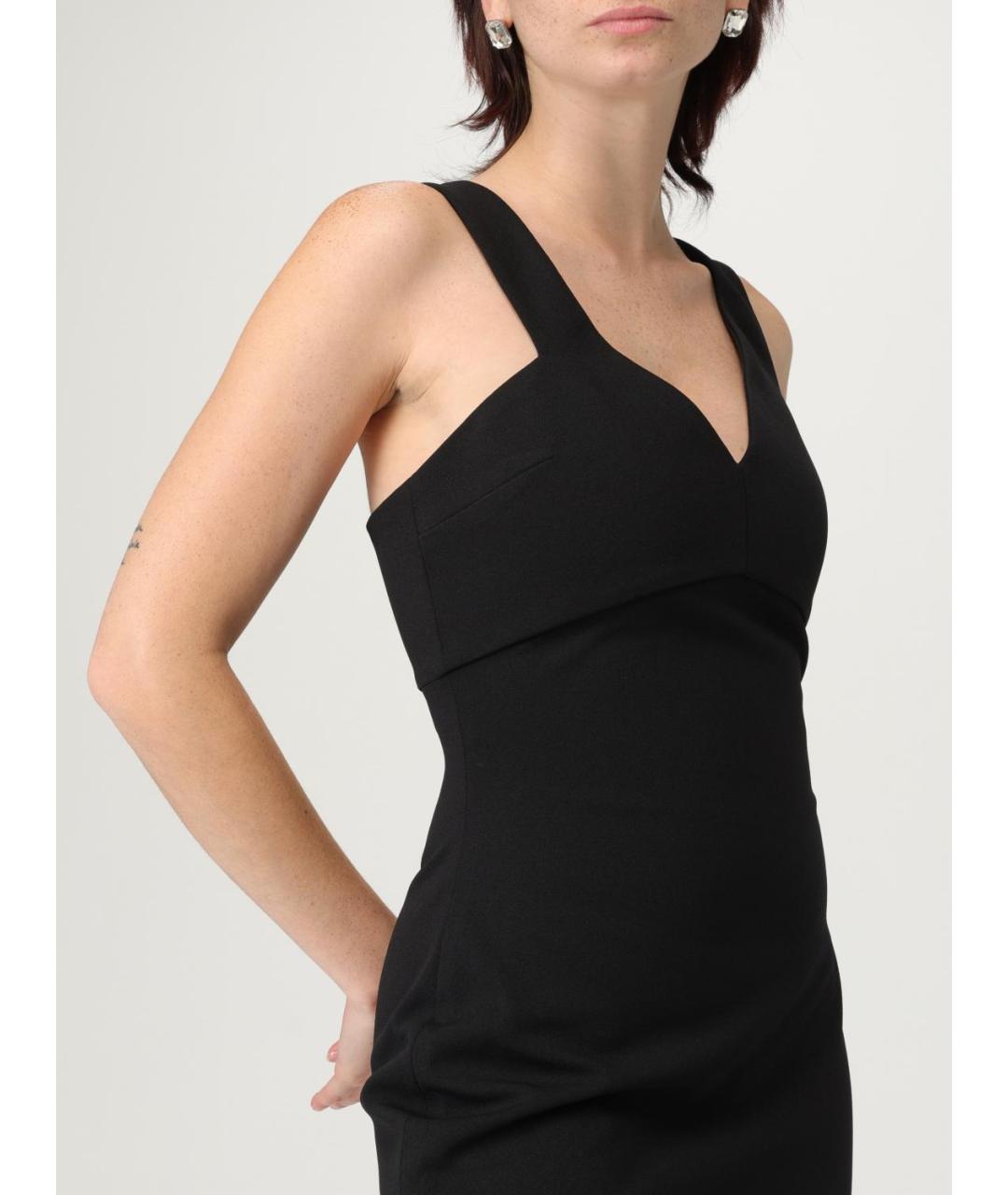 SOLACE LONDON Черное полиэстеровое вечернее платье, фото 4