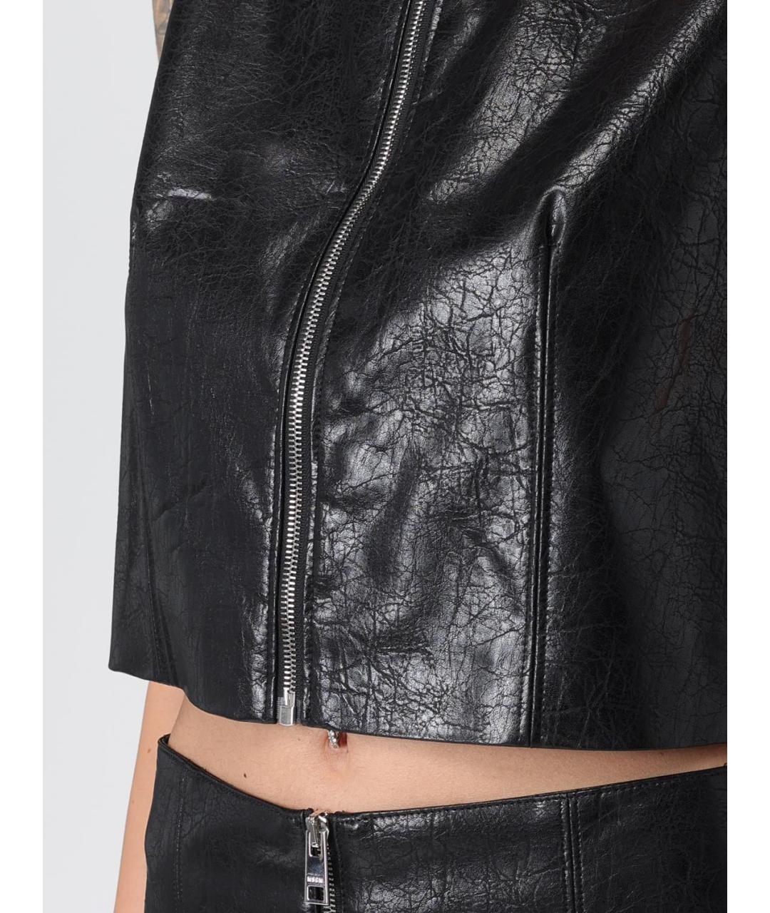 MSGM Черная вискозная майка, фото 5