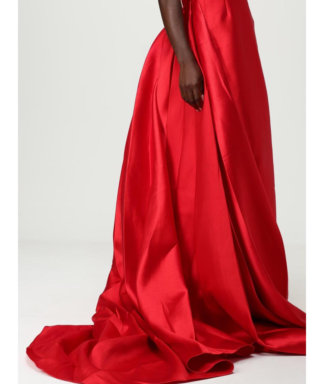 SOLACE LONDON Красное полиэстеровое вечернее платье, фото 5