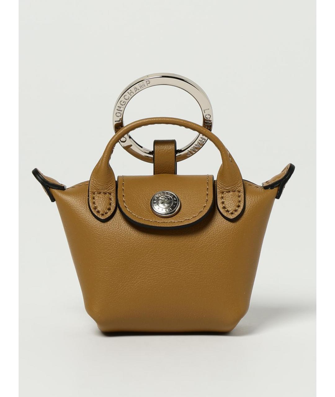 LONGCHAMP Горчичный брелок, фото 3