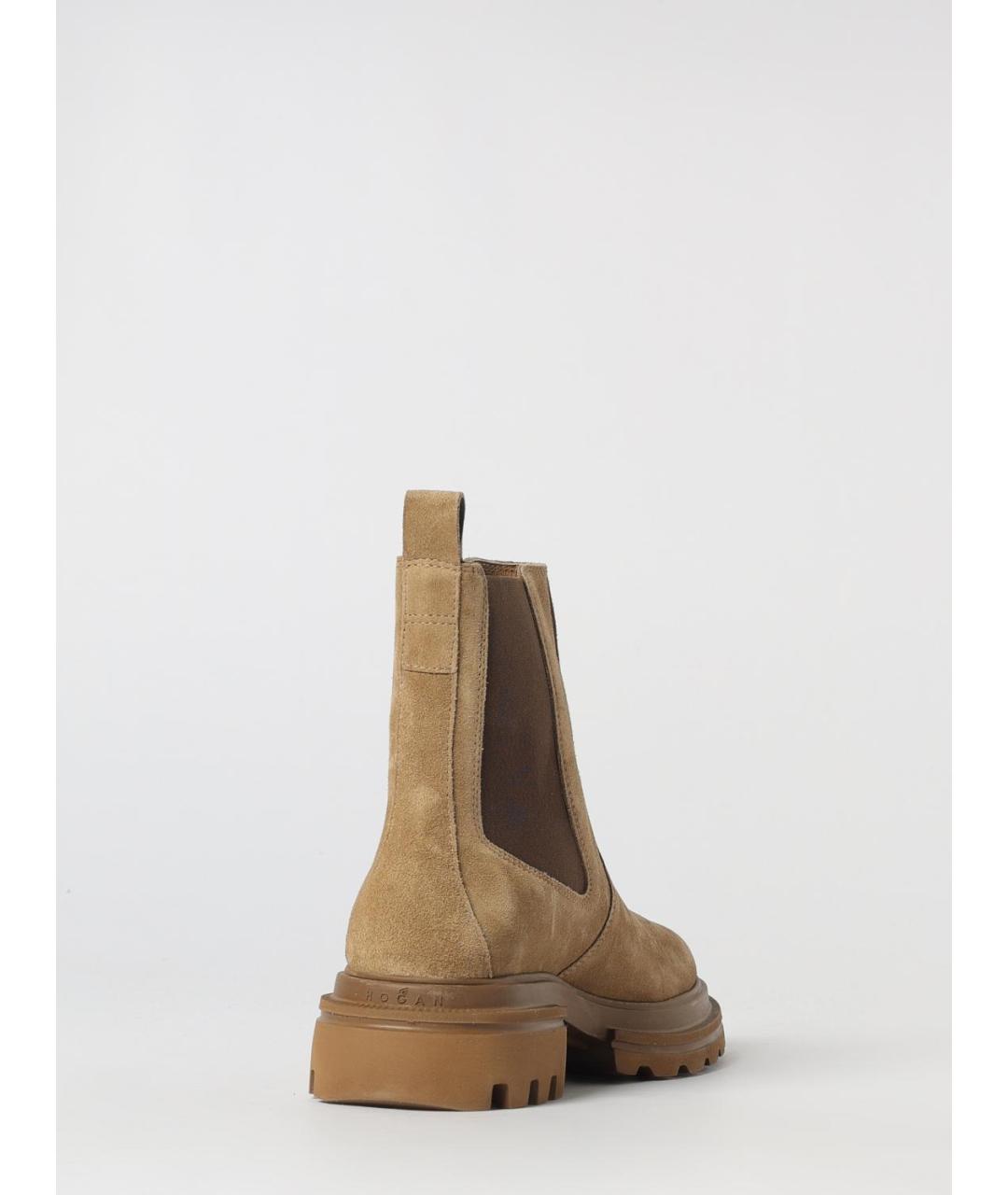 HOGAN Бежевые кожаные полусапоги, фото 3