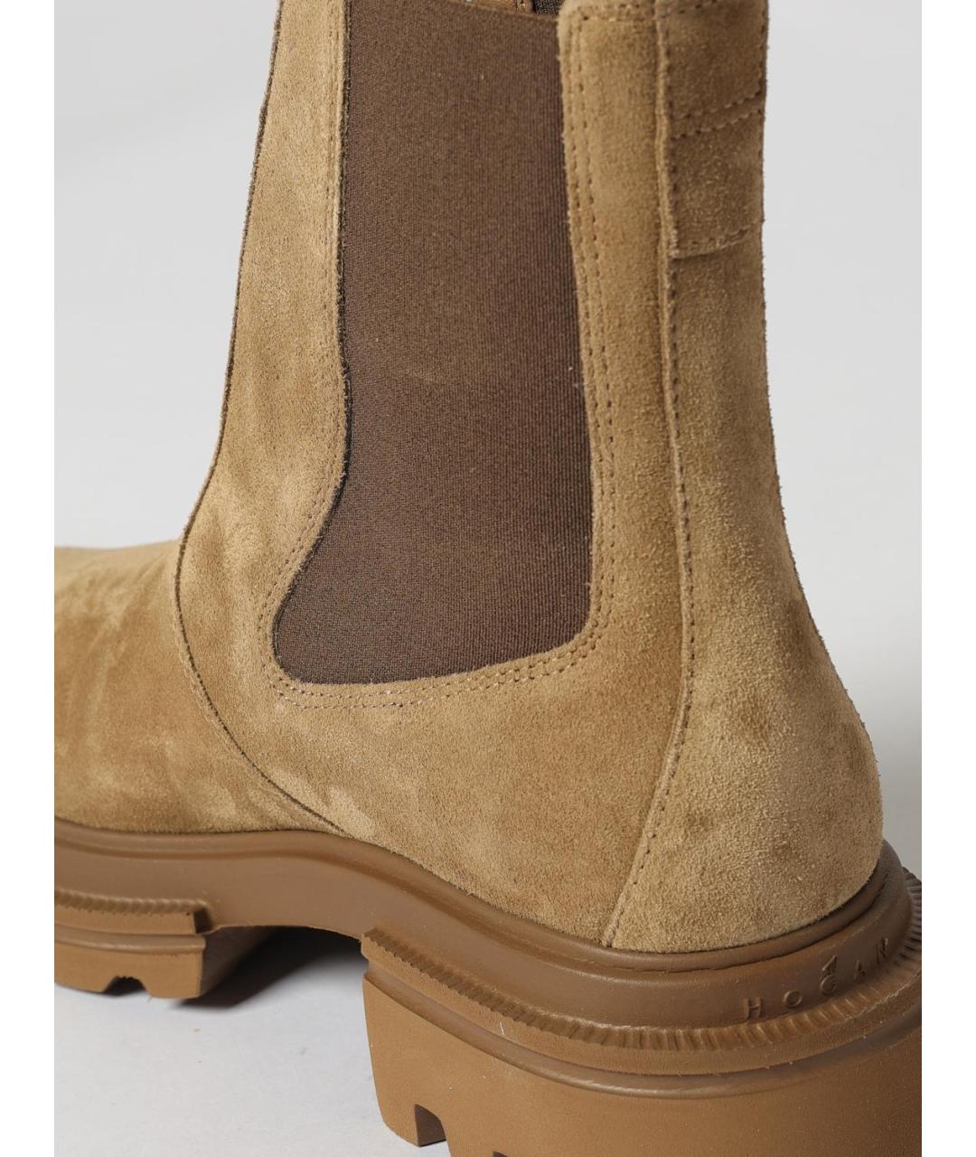 HOGAN Бежевые кожаные полусапоги, фото 4