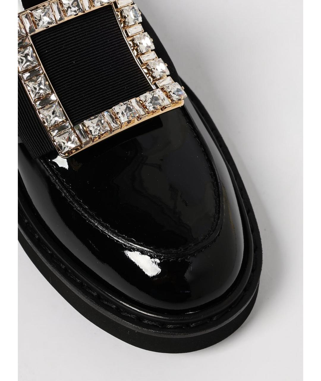 ROGER VIVIER Черные кожаные лоферы, фото 4