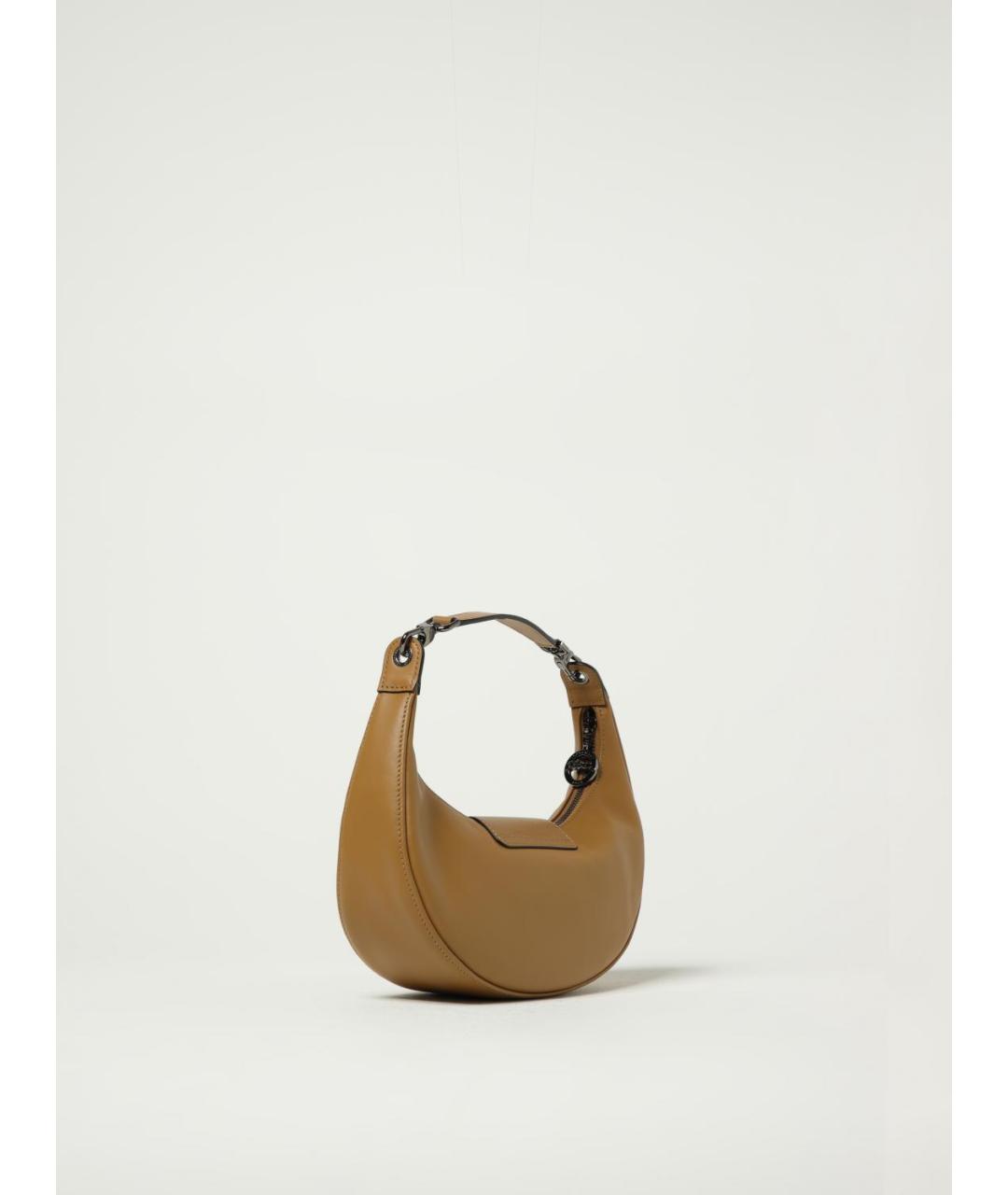 LONGCHAMP Коричневая кожаная сумка через плечо, фото 2