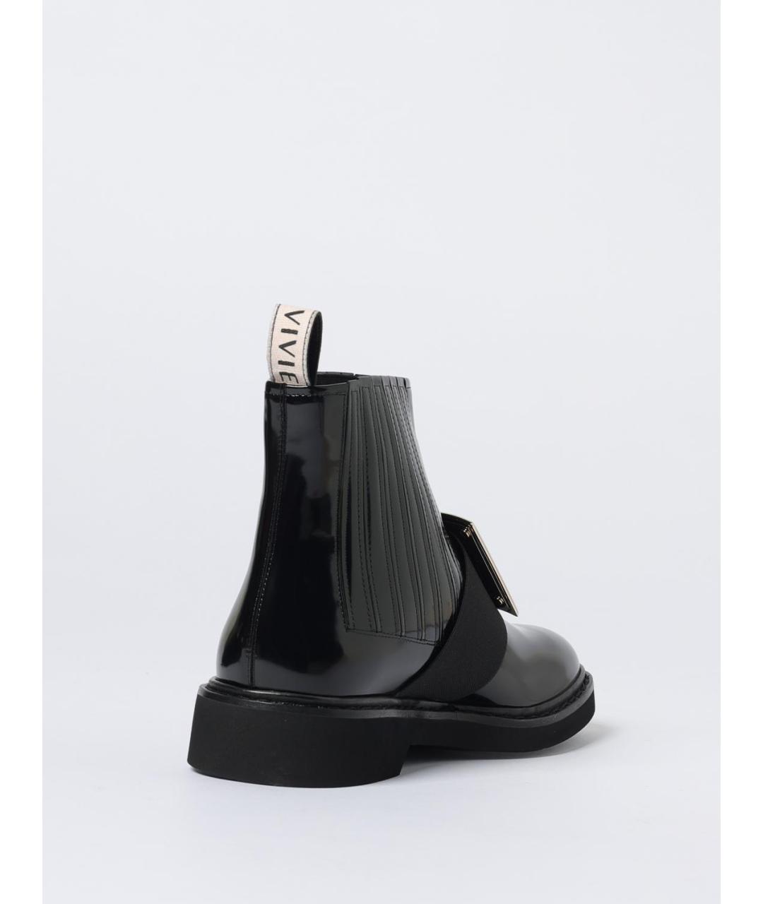 ROGER VIVIER Черные кожаные полусапоги, фото 3