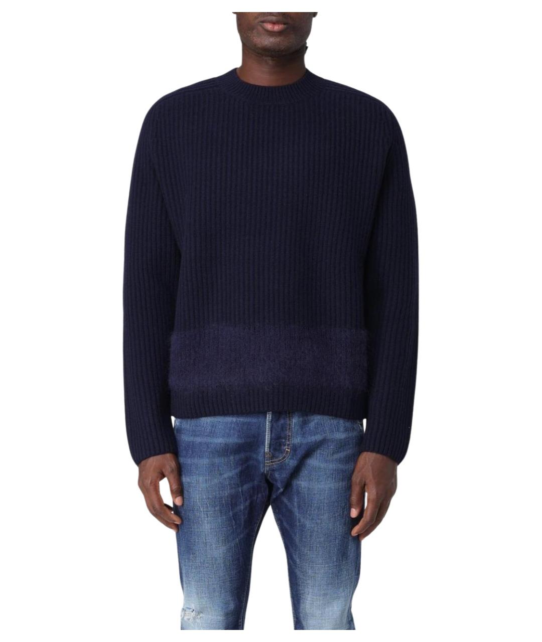 DSQUARED2 Темно-синий шерстяной джемпер / свитер, фото 1